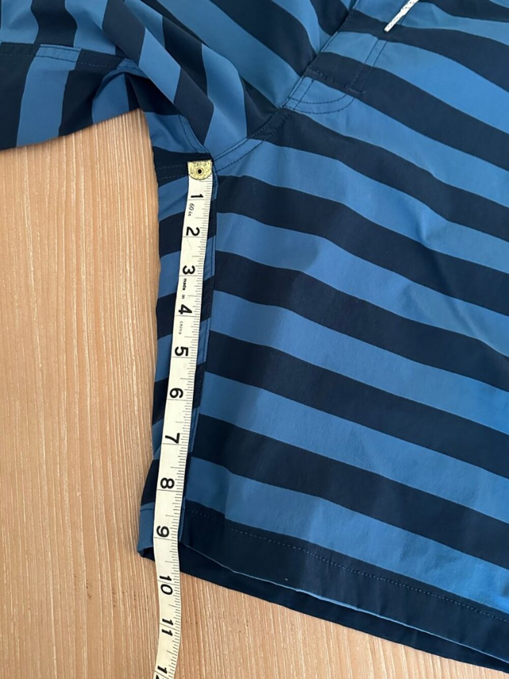 J. Crew Mens Blue Striped Swim Trunks - Size 34 - Picture 5 of 6